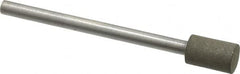 Made in USA - 1/4" Head Diam x 3/8" Head Thickness CBN Grinding Pin - 1/8" Shank Diam x 1-5/8" Shank Length, Very Fine Grade, 150 Grit - Benchmark Tooling