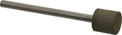 Made in USA - 3/8" Head Diam x 3/8" Head Thickness CBN Grinding Pin - 1/8" Shank Diam x 1-5/8" Shank Length, Very Fine Grade, 150 Grit - Benchmark Tooling