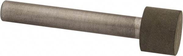 Made in USA - 1/2" Head Diam x 3/8" Head Thickness CBN Grinding Pin - 1/4" Shank Diam x 1-5/8" Shank Length, Very Fine Grade, 150 Grit - Benchmark Tooling