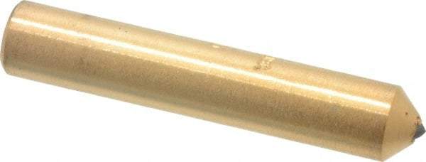 Norton - 1/4 Carat Single Point Diamond Dresser - 2" Long x 3/8" Shank Diam, Contains 3 Stones - Benchmark Tooling