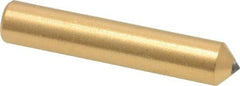 Norton - 1/3 Carat Single Point Diamond Dresser - 2" Long x 3/8" Shank Diam, Contains 3 Stones - Benchmark Tooling