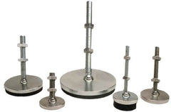 Gibraltar - 5/8-11 Bolt Thread, Studded Pivotal Stud Mount Leveling Pad & Mount - 5,000 Max Lb Capacity, 3" Base Diam - Benchmark Tooling