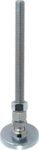 Gibraltar - 1/2-13 Bolt Thread, Studded Pivotal Stud Mount Leveling Pad & Mount - 3,500 Max Lb Capacity, 2" Base Diam - Benchmark Tooling