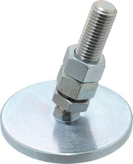 Gibraltar - 3/4-10 Bolt Thread, Studded Pivotal Stud Mount Leveling Pad & Mount - 6,000 Max Lb Capacity, 4" Base Diam - Benchmark Tooling