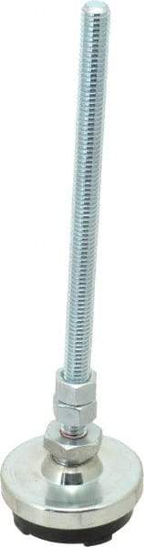 Gibraltar - 3/8-16 Bolt Thread, Studded Pivotal Stud Mount Leveling Pad & Mount - 1,500 Max Lb Capacity, 2" Base Diam - Benchmark Tooling