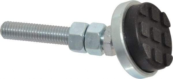 Gibraltar - 1/2-13 Bolt Thread, Studded Pivotal Stud Mount Leveling Pad & Mount - 3,000 Max Lb Capacity, 2" Base Diam - Benchmark Tooling