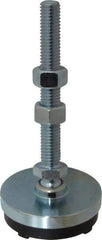 Gibraltar - 1/2-13 Bolt Thread, Studded Pivotal Stud Mount Leveling Pad & Mount - 3,000 Max Lb Capacity, 2-1/2" Base Diam - Benchmark Tooling
