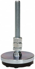 Gibraltar - 1/2-13 Bolt Thread, Studded Pivotal Stud Mount Leveling Pad & Mount - 3,000 Max Lb Capacity, 3" Base Diam - Benchmark Tooling