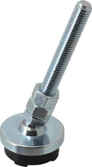 Gibraltar - 1/2-13 Bolt Thread, Studded Pivotal Stud Mount Leveling Pad & Mount - 3,500 Max Lb Capacity, 2" Base Diam - Benchmark Tooling