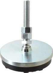 Gibraltar - 1/2-13 Bolt Thread, Studded Pivotal Stud Mount Leveling Pad & Mount - 3,500 Max Lb Capacity, 4" Base Diam - Benchmark Tooling