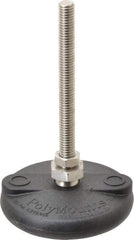 Gibraltar - 3/8-16 Bolt Thread, Studded Pivotal Stud Mount Leveling Pad & Mount - 5,000 Max Lb Capacity, 3" Base Diam - Benchmark Tooling