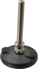 Gibraltar - 1/2-13 Bolt Thread, Studded Pivotal Stud Mount Leveling Pad & Mount - 5,000 Max Lb Capacity, 3" Base Diam - Benchmark Tooling