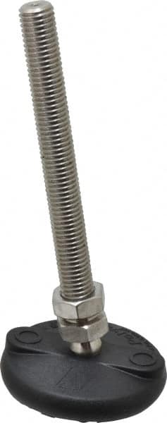 Gibraltar - 5/8-11 Bolt Thread, Studded Pivotal Stud Mount Leveling Pad & Mount - 5,000 Max Lb Capacity, 3" Base Diam - Benchmark Tooling