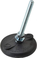 Gibraltar - 3/8-16 Bolt Thread, Studded Pivotal Stud Mount Leveling Pad & Mount - 5,000 Max Lb Capacity, 3" Base Diam - Benchmark Tooling