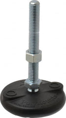 Gibraltar - 1/2-13 Bolt Thread, Studded Pivotal Stud Mount Leveling Pad & Mount - 5,000 Max Lb Capacity, 3" Base Diam - Benchmark Tooling