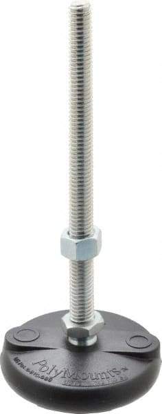 Gibraltar - 1/2-13 Bolt Thread, Studded Pivotal Stud Mount Leveling Pad & Mount - 5,000 Max Lb Capacity, 3" Base Diam - Benchmark Tooling