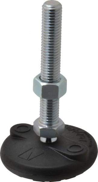Gibraltar - 5/8-11 Bolt Thread, Studded Pivotal Stud Mount Leveling Pad & Mount - 5,000 Max Lb Capacity, 3" Base Diam - Benchmark Tooling