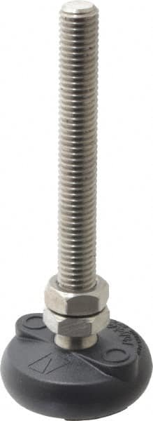 Gibraltar - 1/2-13 Bolt Thread, Studded Pivotal Stud Mount Leveling Pad & Mount - 4,000 Max Lb Capacity, 2" Base Diam - Benchmark Tooling