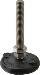 Gibraltar - 5/8-11 Bolt Thread, Studded Pivotal Stud Mount Leveling Pad & Mount - 5,000 Max Lb Capacity, 3" Base Diam - Benchmark Tooling