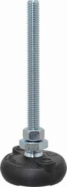 Gibraltar - 3/8-16 Bolt Thread, Studded Pivotal Stud Mount Leveling Pad & Mount - 4,000 Max Lb Capacity, 2" Base Diam - Benchmark Tooling