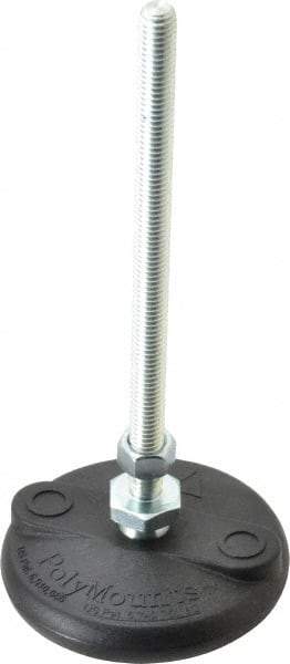 Gibraltar - 3/8-16 Bolt Thread, Studded Pivotal Stud Mount Leveling Pad & Mount - 5,000 Max Lb Capacity, 3" Base Diam - Benchmark Tooling