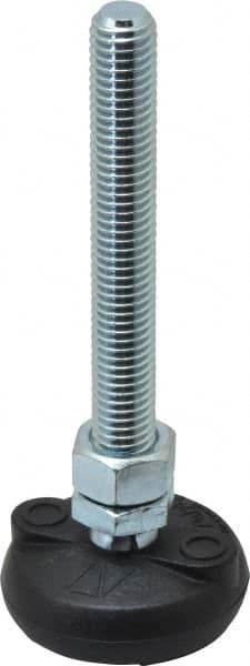 Gibraltar - 1/2-13 Bolt Thread, Studded Pivotal Stud Mount Leveling Pad & Mount - 4,000 Max Lb Capacity, 2" Base Diam - Benchmark Tooling