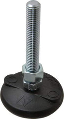 Gibraltar - 5/8-11 Bolt Thread, Studded Pivotal Stud Mount Leveling Pad & Mount - 5,000 Max Lb Capacity, 3" Base Diam - Benchmark Tooling