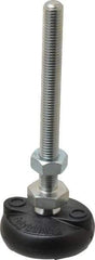 Gibraltar - M10 Bolt Thread, Studded Pivotal Stud Mount Leveling Pad & Mount - 1,818 Kg Capacity, 51mm Base Diam - Benchmark Tooling