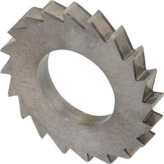 Made in USA - 1" Diam x 1/8" Blade Thickness x 1/2" Arbor Hole Diam, 20 Tooth Slitting and Slotting Saw - Arbor Connection, Solid Carbide, Concave Ground - Benchmark Tooling