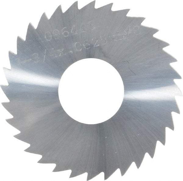 Made in USA - 1-3/4" Diam x 1/16" Blade Thickness x 5/8" Arbor Hole Diam, 32 Tooth Slitting and Slotting Saw - Arbor Connection, Solid Carbide, Concave Ground - Benchmark Tooling