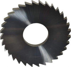 Made in USA - 1-3/4" Diam x 1/8" Blade Thickness x 5/8" Arbor Hole Diam, 32 Tooth Slitting and Slotting Saw - Arbor Connection, Solid Carbide, Concave Ground - Benchmark Tooling