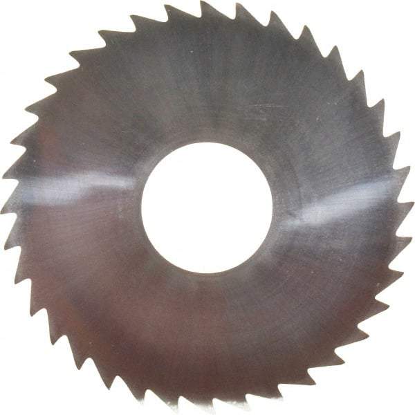 Made in USA - 2" Diam x 0.0313" Blade Thickness x 5/8" Arbor Hole Diam, 36 Tooth Slitting and Slotting Saw - Arbor Connection, Uncoated, Solid Carbide, Concave Ground - Benchmark Tooling