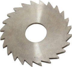 Made in USA - 1-1/4" Diam x 1/16" Blade Thickness x 3/8" Arbor Hole Diam, 24 Tooth Slitting and Slotting Saw - Arbor Connection, Right Hand, Uncoated, Solid Carbide, Concave Ground - Benchmark Tooling