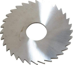 Made in USA - 1-3/4" Diam x 1/16" Blade Thickness x 1/2" Arbor Hole Diam, 32 Tooth Slitting and Slotting Saw - Arbor Connection, Solid Carbide, Concave Ground - Benchmark Tooling