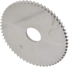 Made in USA - 2-3/4" Diam x 1/8" Blade Thickness x 5/8" Arbor Hole Diam, 60 Tooth Slitting and Slotting Saw - Arbor Connection, Solid Carbide, Concave Ground - Benchmark Tooling