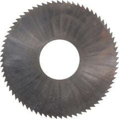 Made in USA - 3" Diam x 0.0312" Blade Thickness x 1" Arbor Hole Diam, 72 Tooth Slitting and Slotting Saw - Arbor Connection, Right Hand, Uncoated, Solid Carbide, 5° Rake, Concave Ground - Benchmark Tooling