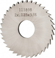 Made in USA - 2" Diam x 1/8" Blade Thickness x 5/8" Arbor Hole Diam, 36 Tooth Slitting and Slotting Saw - Arbor Connection, Solid Carbide, Concave Ground - Benchmark Tooling