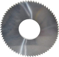 Made in USA - 2-3/4" Diam x 1/8" Blade Thickness x 1" Arbor Hole Diam, 72 Tooth Slitting and Slotting Saw - Arbor Connection, Solid Carbide, Concave Ground - Benchmark Tooling