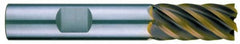 RobbJack - 5/8", 6 Flute, Single End, Solid Carbide, 0.0090 - 0.0110" Corner Radius End Mill - 3-1/2" OAL, 40° Helix, Right Hand Flute, 1-1/4" LOC, Right Hand Cut - Benchmark Tooling