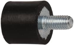 Tech Products - 18 Lb Capacity, 10-32 Plate/Stud Vibration Isolator - 9/16" Diam, 1/2" High - Benchmark Tooling