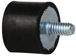 Tech Products - 50 Lb Capacity, 1/4-20 Plate/Stud Vibration Isolator - 1" Diam, 3/4" High - Benchmark Tooling