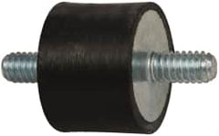 Tech Products - 55 Lb Capacity, 1/4-20 Stud/Stud Vibration Isolator - 1" Diam, 3/4" High - Benchmark Tooling