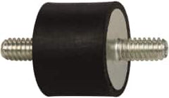 Tech Products - 50 Lb Capacity, 1/4-20 Stud/Stud Vibration Isolator - 1" Diam, 3/4" High - Benchmark Tooling