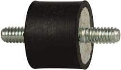 Tech Products - 55 Lb Capacity, 1/4-20 Stud/Stud Vibration Isolator - 1" Diam, 3/4" High - Benchmark Tooling