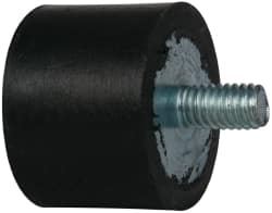 Tech Products - 96 Lb Capacity, 5/16-18 Plate/Stud Vibration Isolator - 1-3/8" Diam, 1" High - Benchmark Tooling