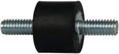 Tech Products - 50 Lb Capacity, 5/16-18 Stud/Stud Vibration Isolator - 1" Diam, 3/4" High - Benchmark Tooling
