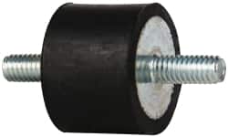 Tech Products - 105 Lb Capacity, 5/16-18 Stud/Stud Vibration Isolator - 1-1/2" Diam, 1" High - Benchmark Tooling