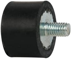 Tech Products - 210 Lb Capacity, 3/8-16 Plate/Stud Vibration Isolator - 1-1/2" Diam, 1" High - Benchmark Tooling