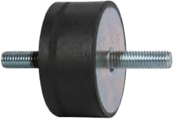 Tech Products - 1815 Lb Capacity, 1/2-13 Stud/Stud Vibration Isolator - 3-1/8" Diam, 1-1/2" High - Benchmark Tooling