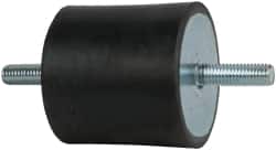 Tech Products - 1190 Lb Capacity, 1/2-13 Stud/Stud Vibration Isolator - 3-1/8" Diam, 3" High - Benchmark Tooling